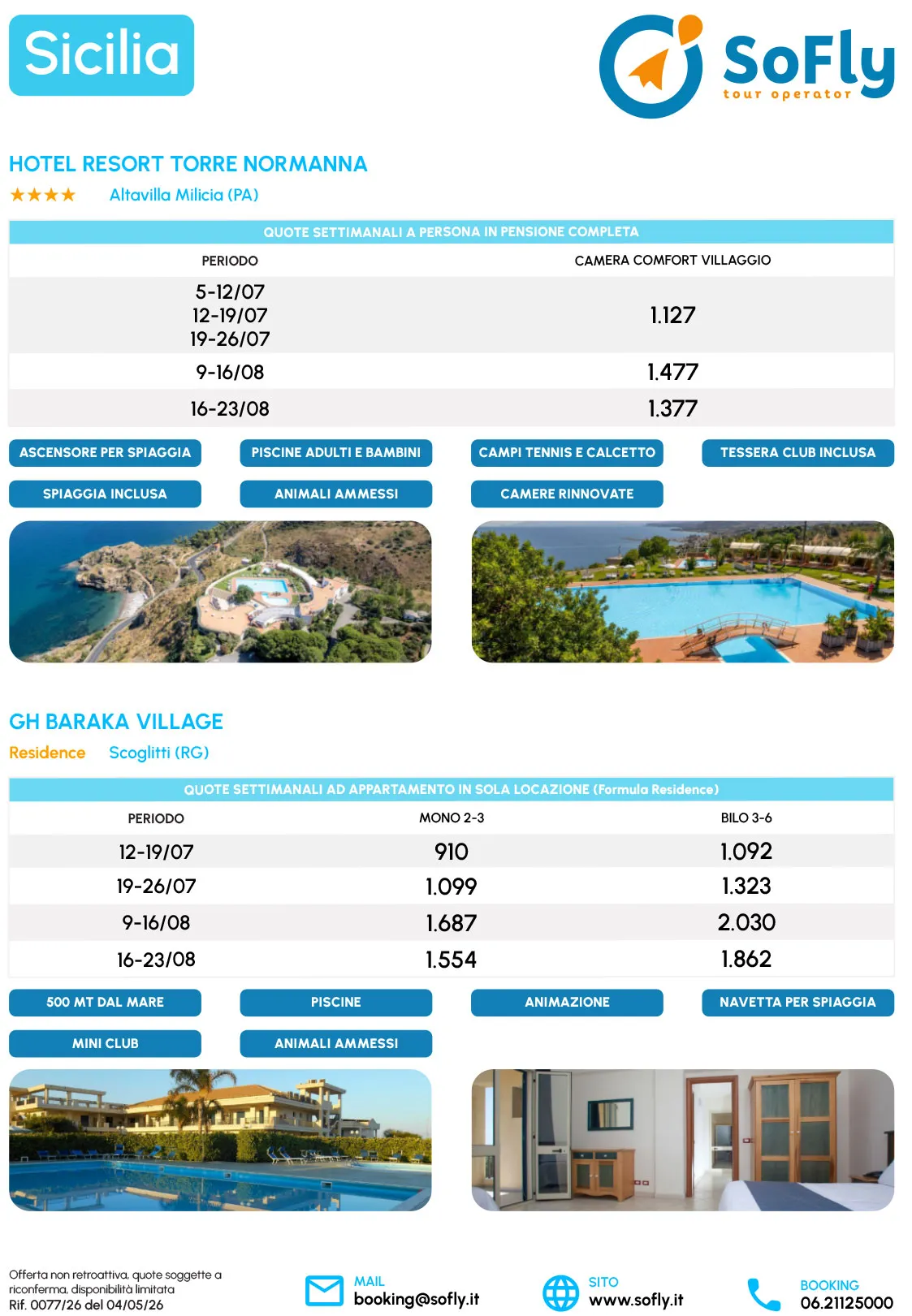 SPECIALE SICILIA ESTATE IN RESIDENCE