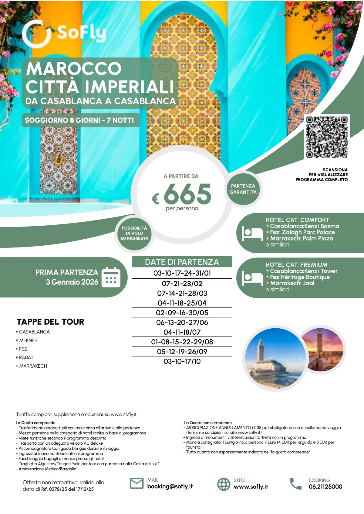 TOUR MAROCCO CITTA' IMPERIALI DA CASABLANCA A CASABLANCA