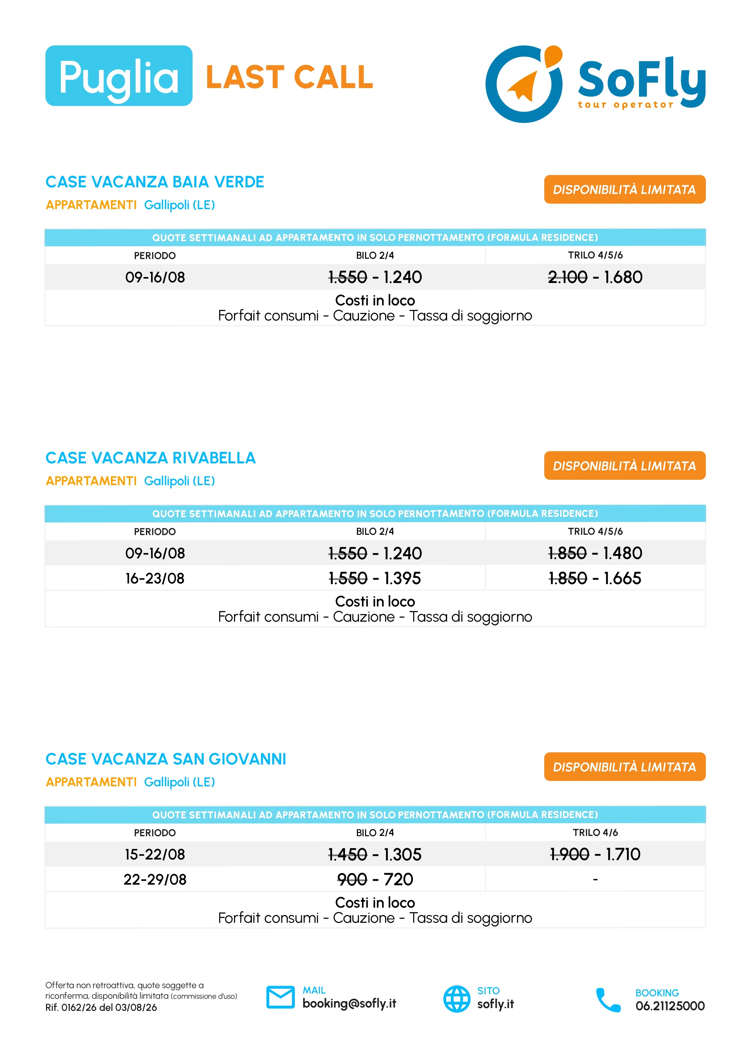 SPECIALE MARE PUGLIA AGOSTO LAST CALL