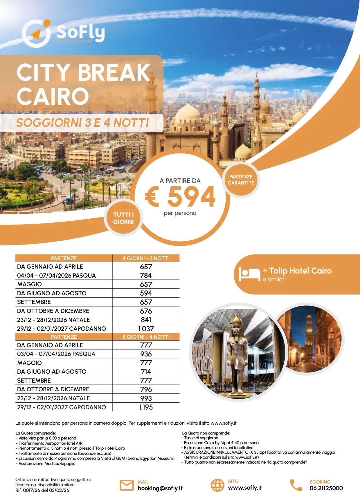 CITY BREAK CAIRO SOGGIORNI DI 4 O 5 GIORNI