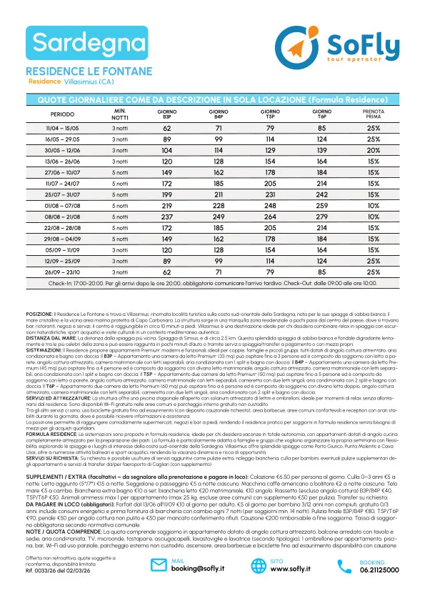 SPECIALE SARDEGNA ESTATE RESIDENCE LE FONTANE