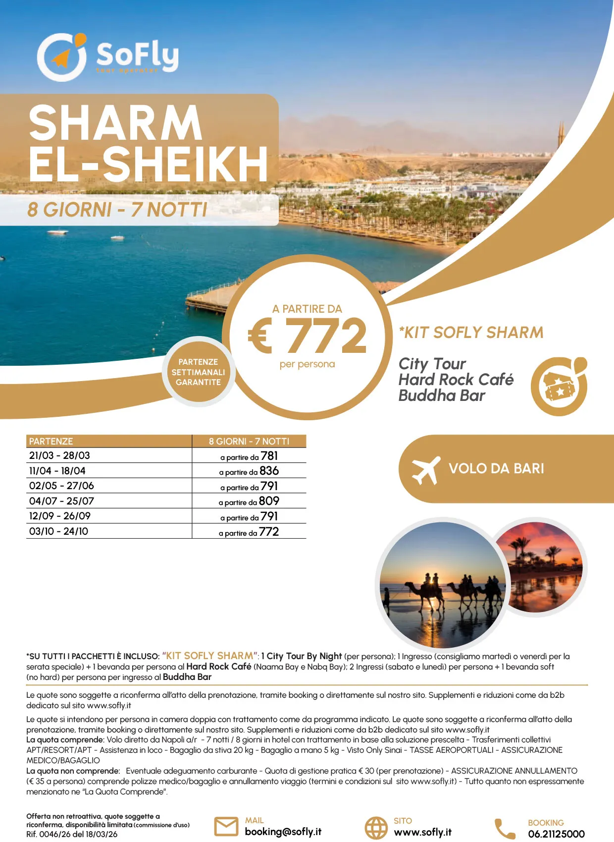 PACCHETTI SHARM EL SHEIKH CON VOLO DA BARI