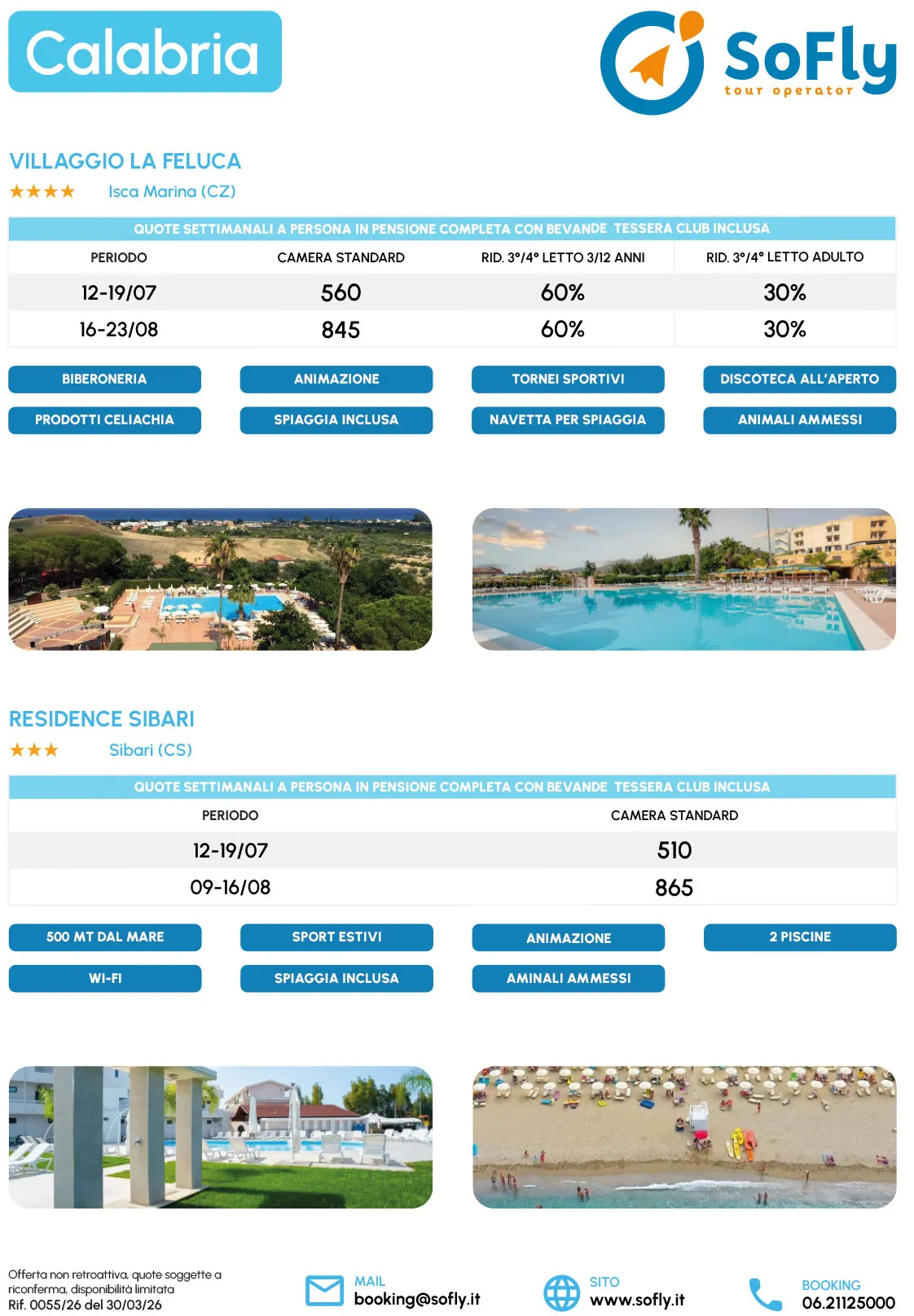 SPECIALE CALABRIA ESTATE IN VILLAGGIO E RESIDENCE